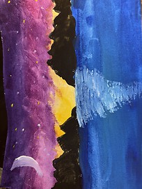 Painting by a zebra
