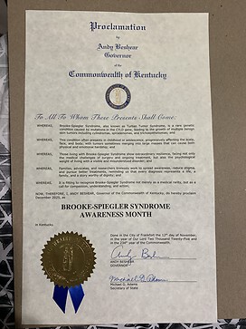 The proclamation signed by the Governor of Kentucky 