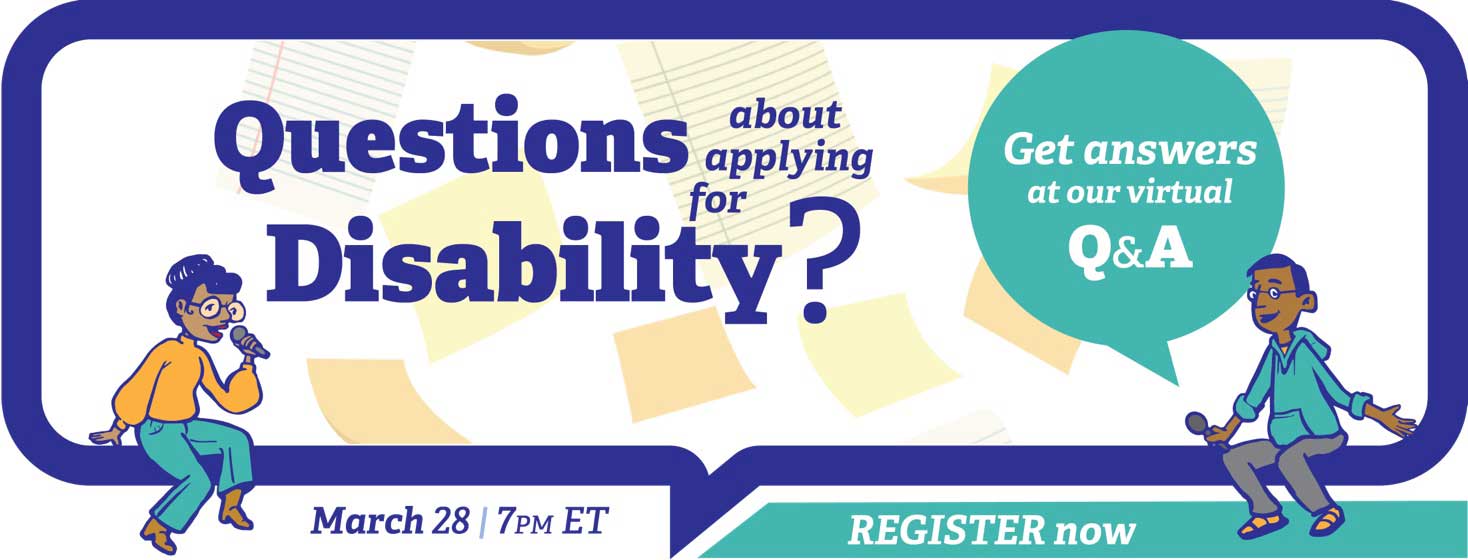 Upcoming Event: Applying for Disability Webinar image