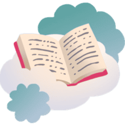 A book on a cloud.